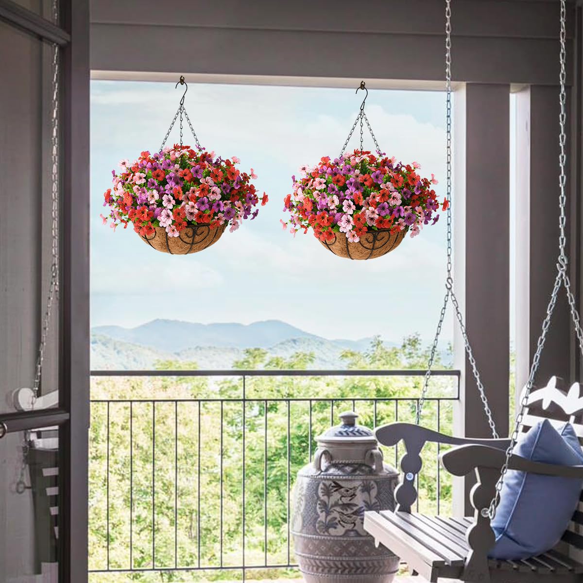 ZFProcess UV-resistant daisies stay vibrant in sun and weather outdoors.