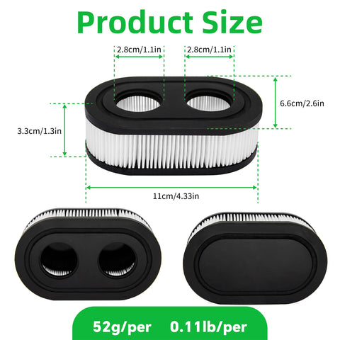 ZGeftcyimao 593260 air filter mower pack side view shows easy replacement compatibility