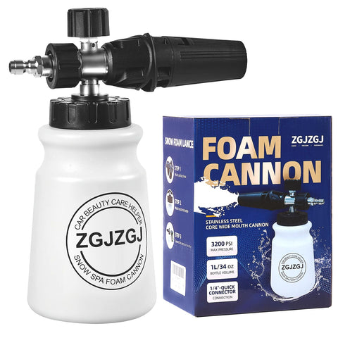 ZGJZGJ foam cannon delivering dense snow foam for scratch-free car washing