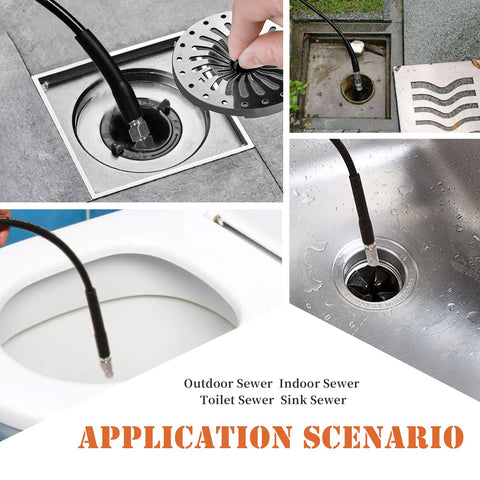 Zgqmcgy four-nozzle set for versatile blockage removal.