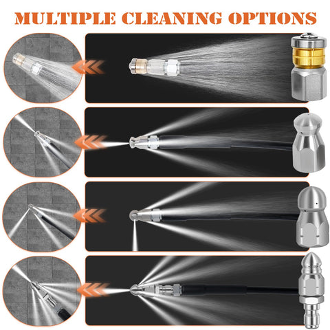 Zgqmcgy front spray nozzle targets bends and blockages.