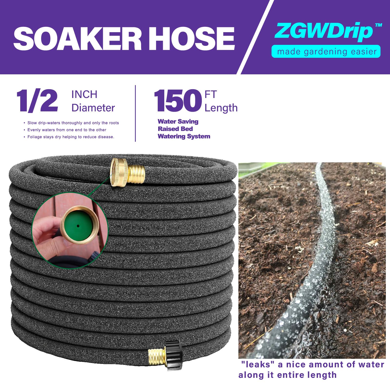 ZGWDrip brass connectors provide durable, reliable irrigation connections.