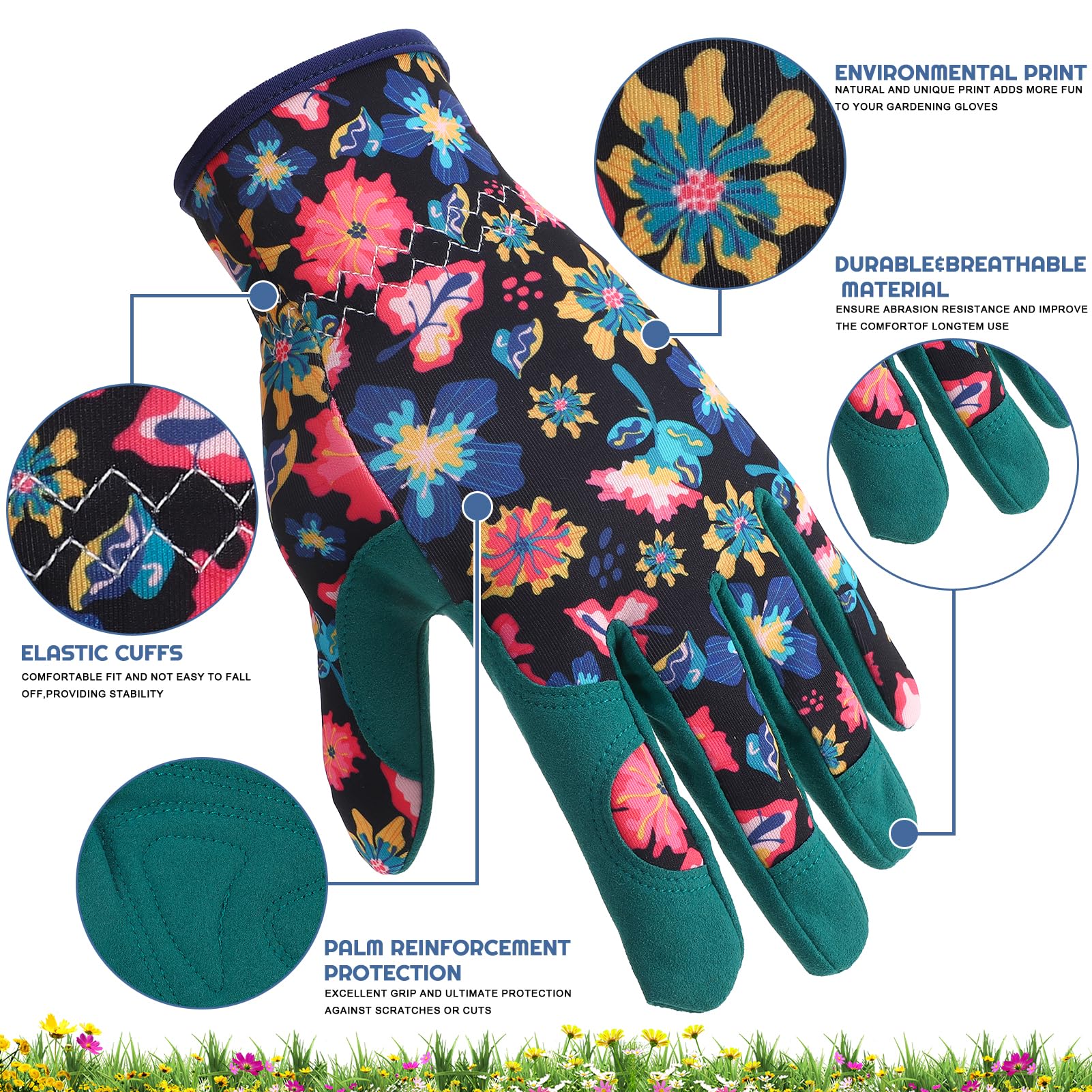 Zhamate forearm coverage garden gloves protect against brush when pruning shrubs
