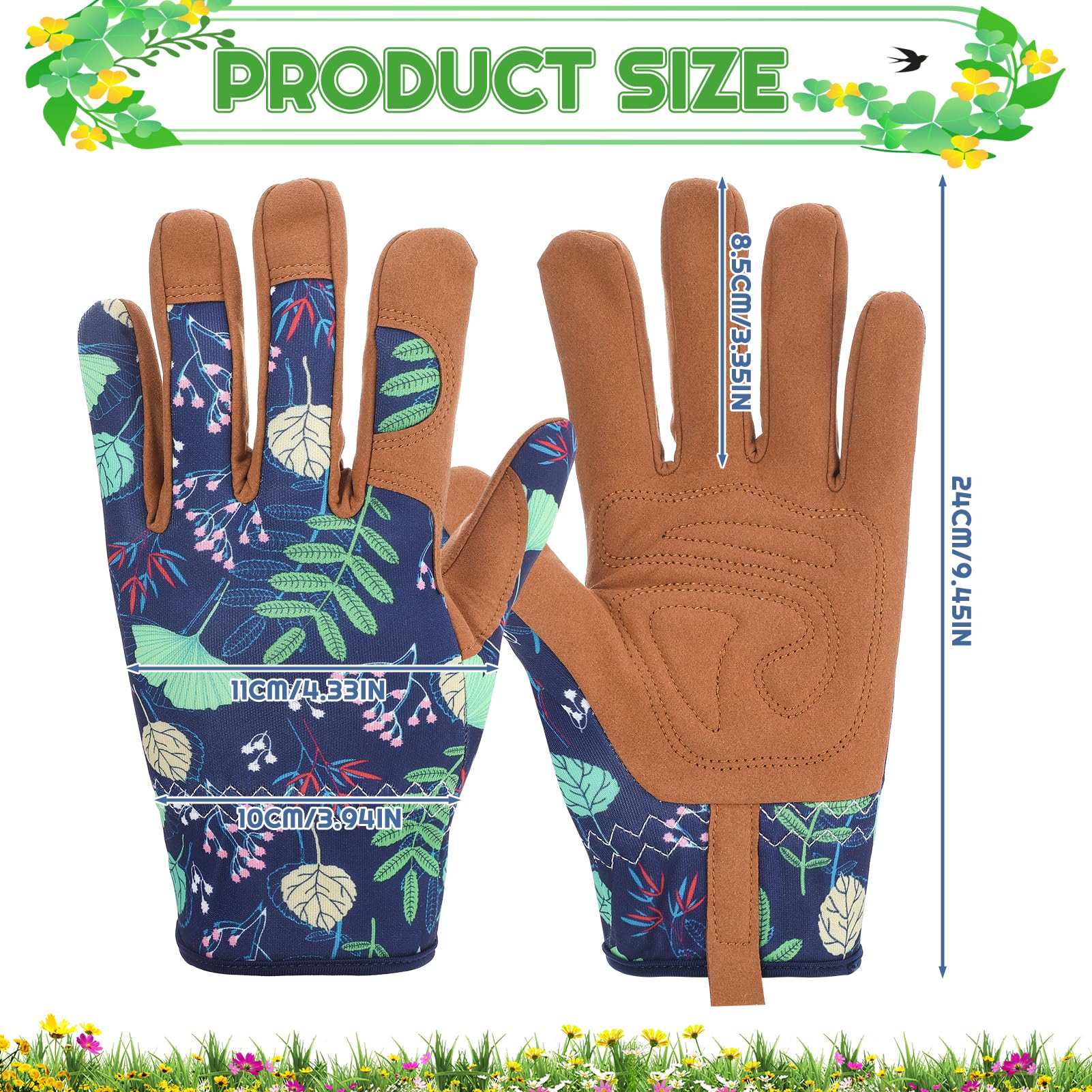 Zhamate leather protection glove shields hands from thorns during pruning.