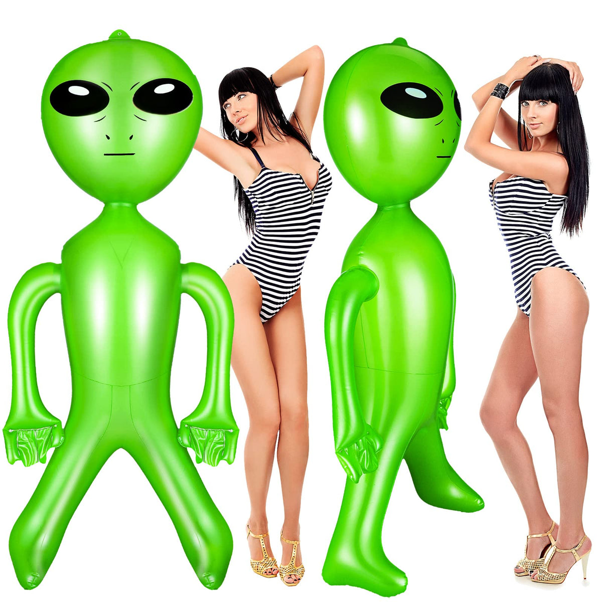 Zhanmai giant inflatable alien stands tall to enhance party decor