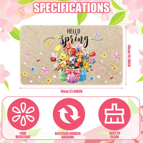 Zhanmai doormat features non-slip backing for safe outdoor placement