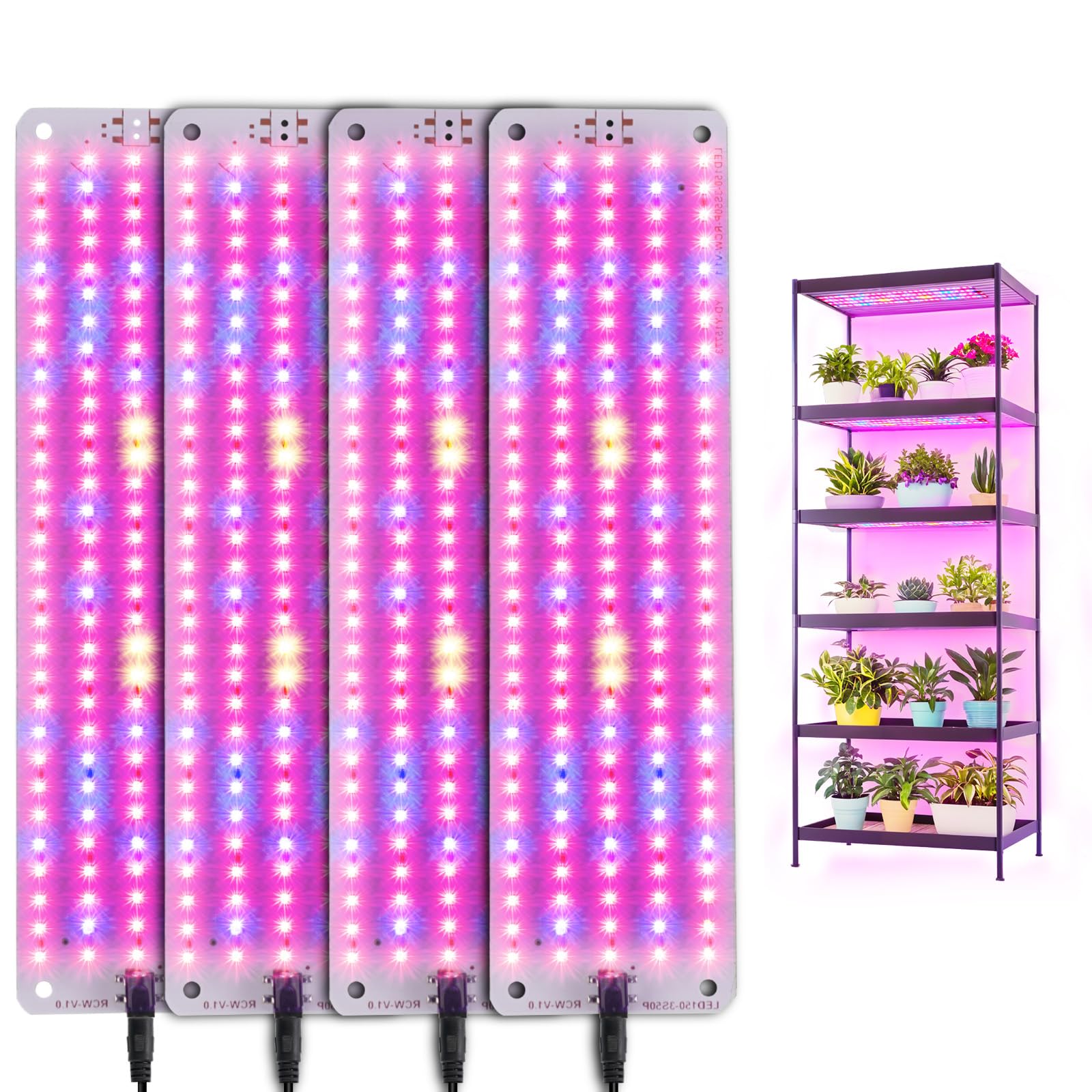 Zhaoan full-spectrum grow panel close-up illustrating even light for thriving indoor greens.