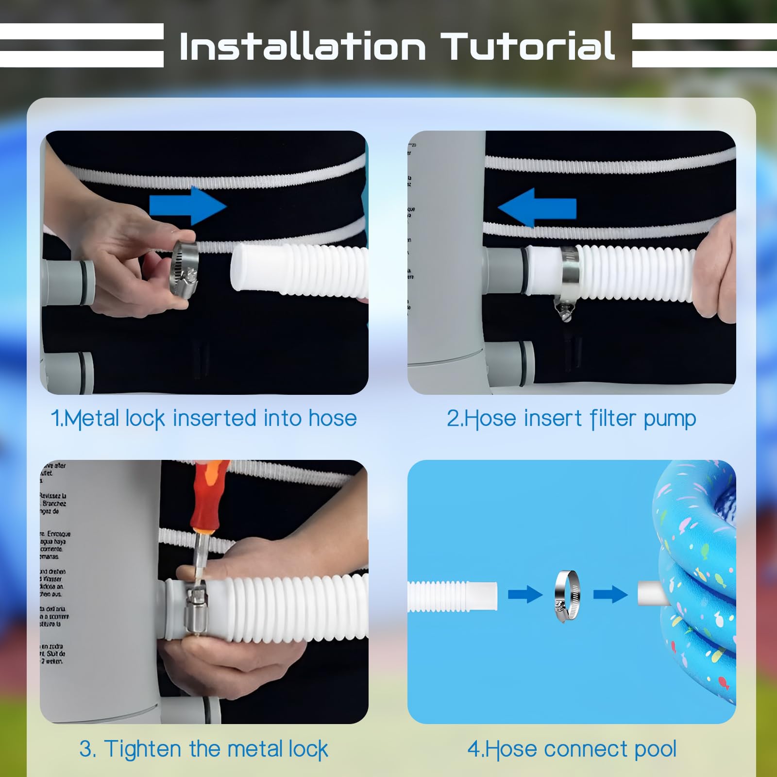 zhcoy pool hose compatible with Intex 603 and 637 filters.