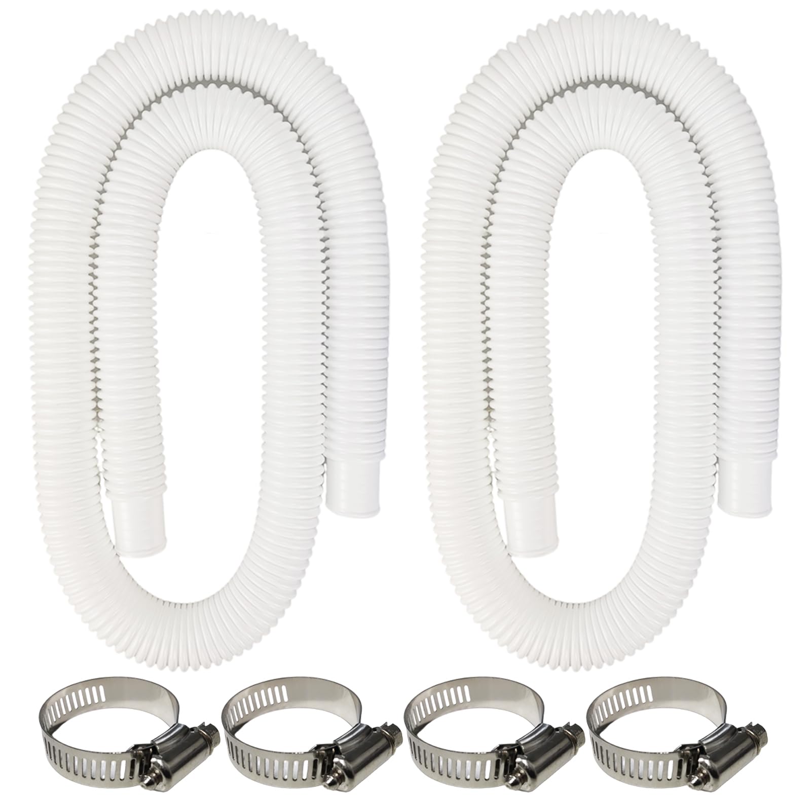 zhcoy pool pump hose, 59-inch length, durable PVC for reliable above-ground pool filtration.