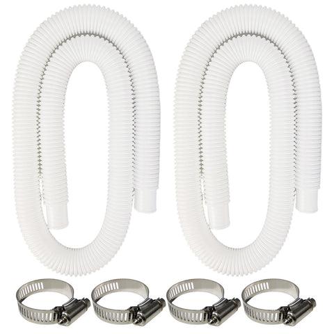 zhcoy pool pump hose, 59-inch length, durable PVC for reliable above-ground pool filtration.