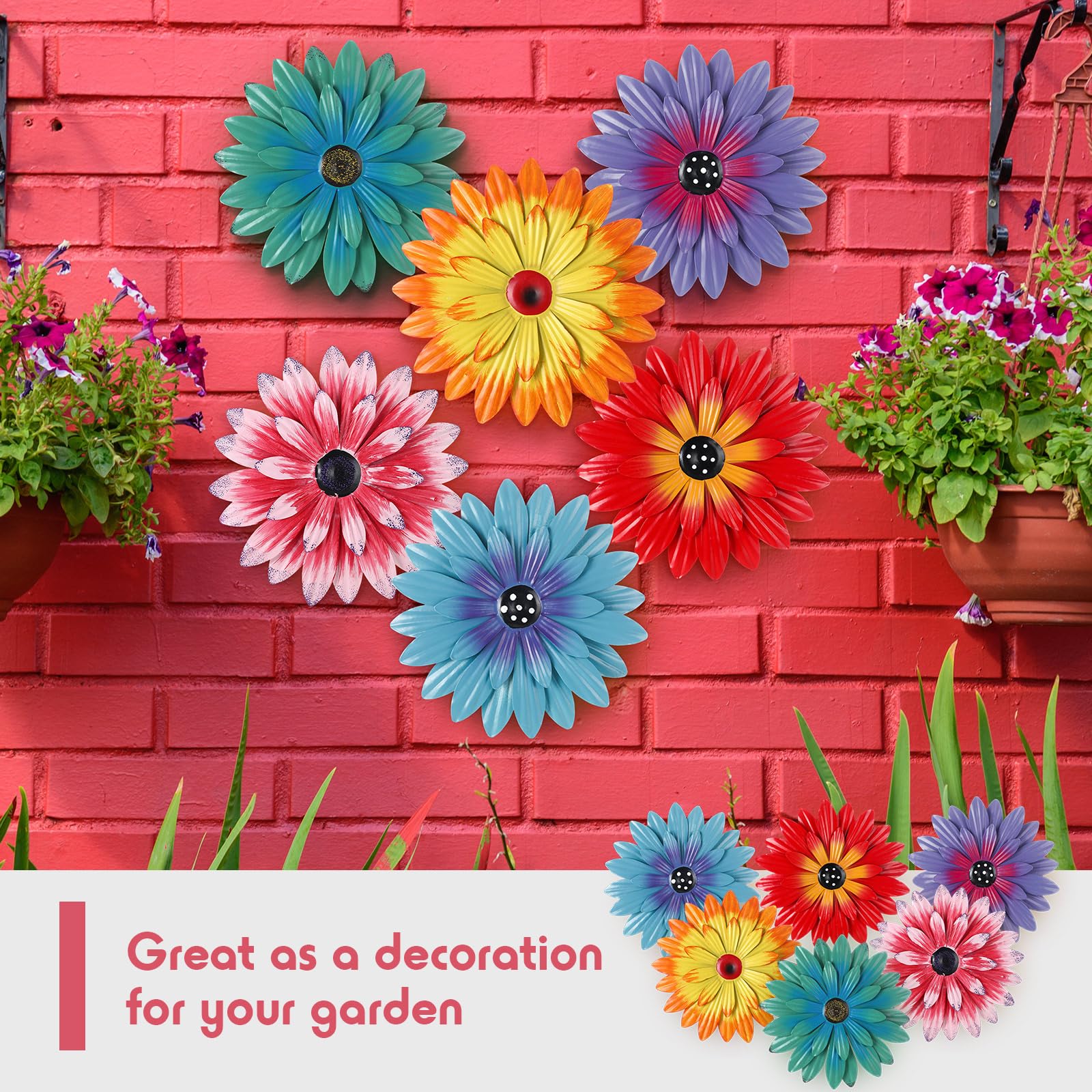 Zhehao colorful sunflower wall decor set for bright interiors
