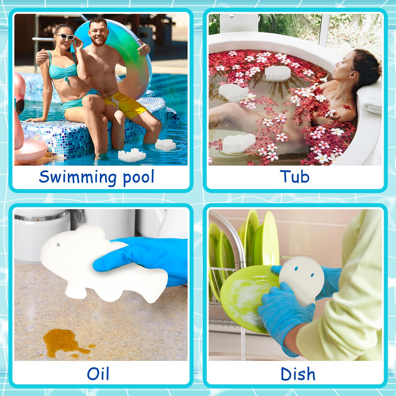 Zhehao hot tub sponge octopus shape cleans water surface and oils