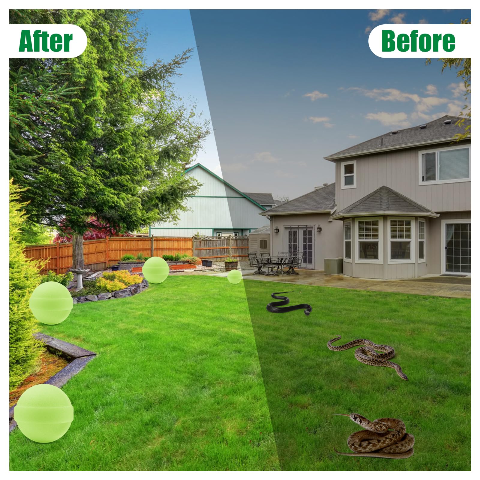 ZHEN TING pet-safe formula protects pets and plants while deterring snakes.