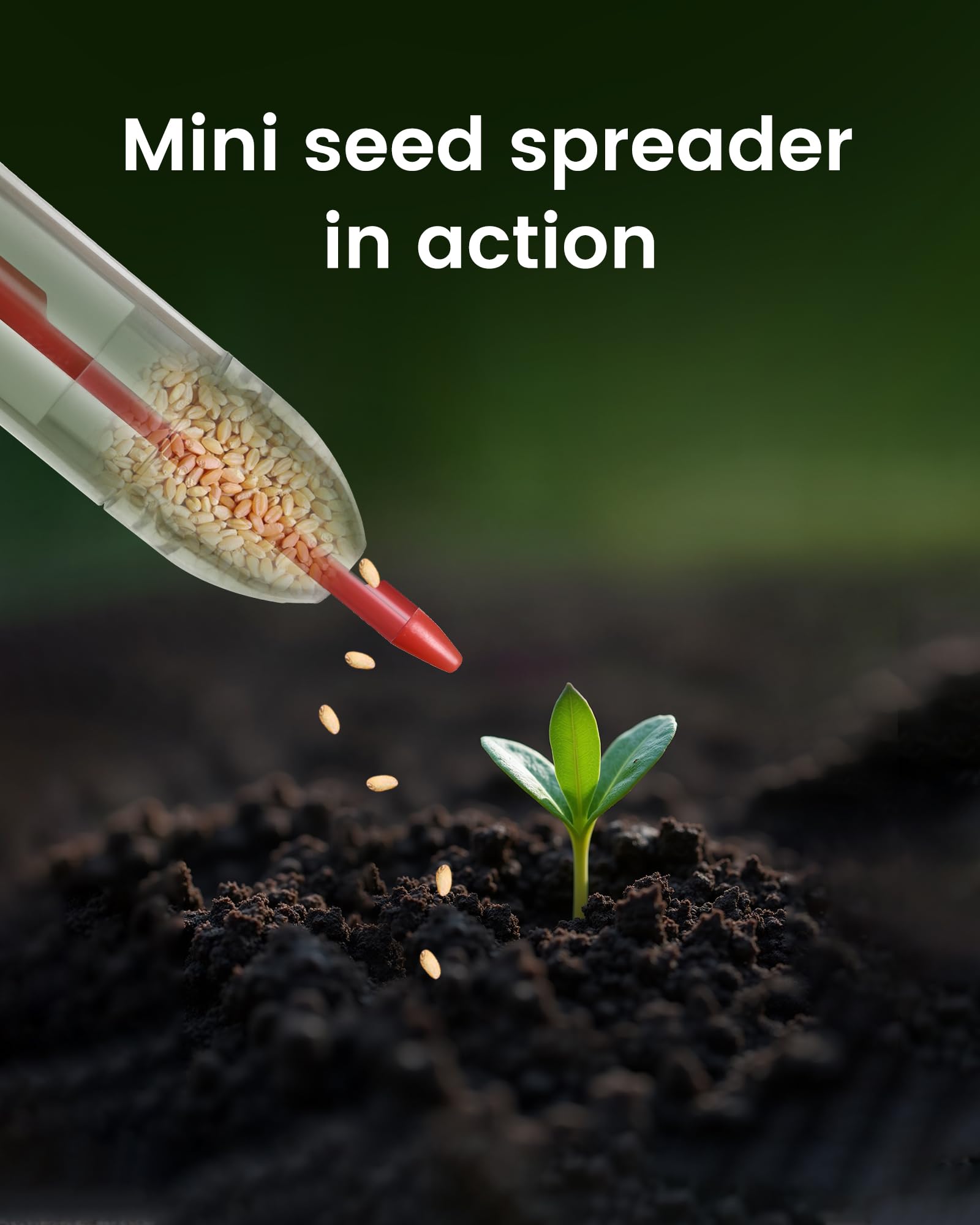 ZhenD five-degree seed dispensing angle for accurate tiny seed placement.