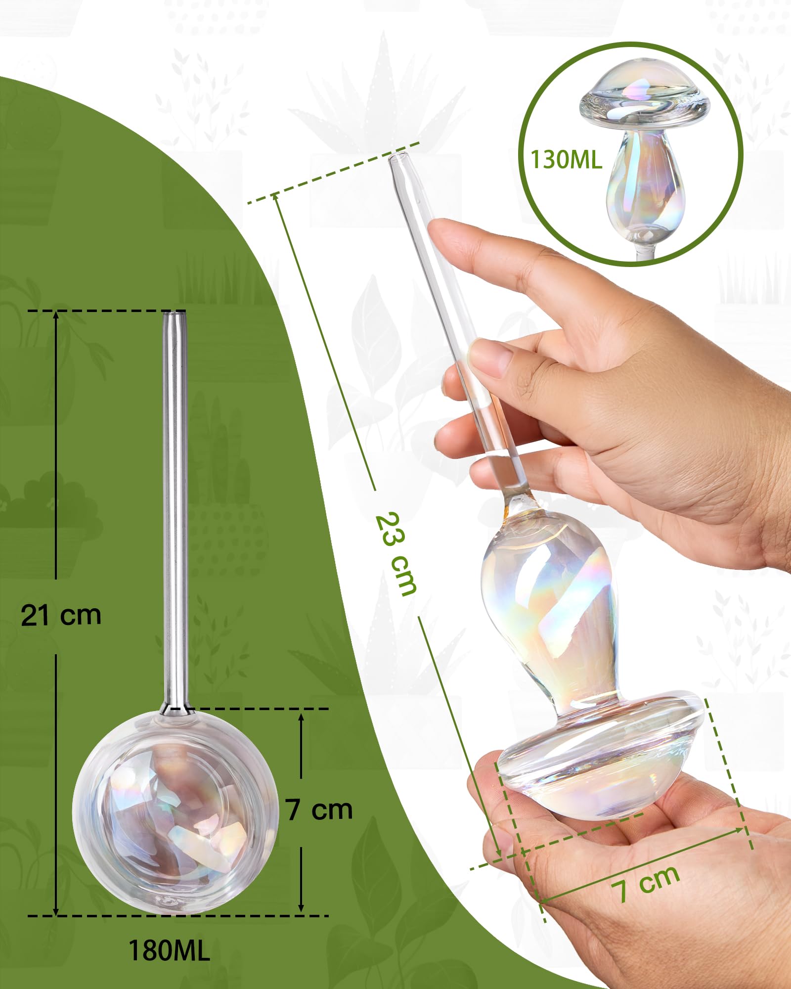 ZhenD hand blown glass globes with an iridescent surface for decorative light.
