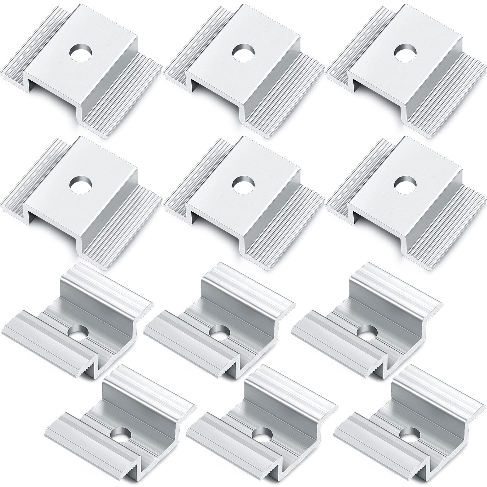 Zhengmy 12-pack mid clamps for quick solar panel mounting and reliable hold.