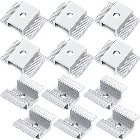 Zhengmy 12-pack mid clamps for quick solar panel mounting and reliable hold.