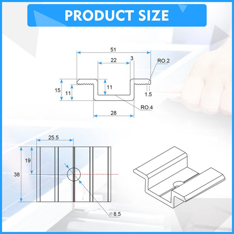 Zhengmy aluminum mid clamp with corrosion resistance for long-lasting solar arrays.