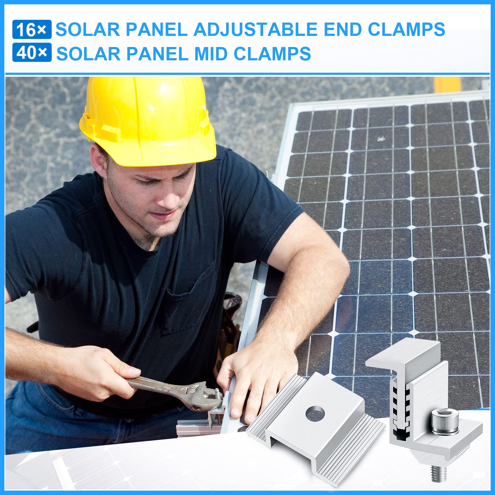 Zhengmy aluminum solar panel clamps provide rust-resistant, durable support.