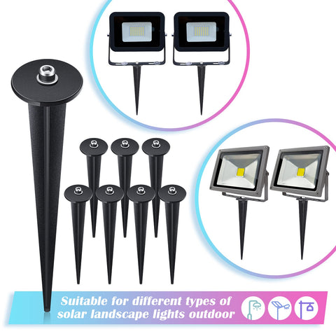 Zhengmy black metal ground stake installed in yard with durable support.