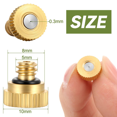 Zhengmy brass misting nozzle designed for outdoor cooling and patios.