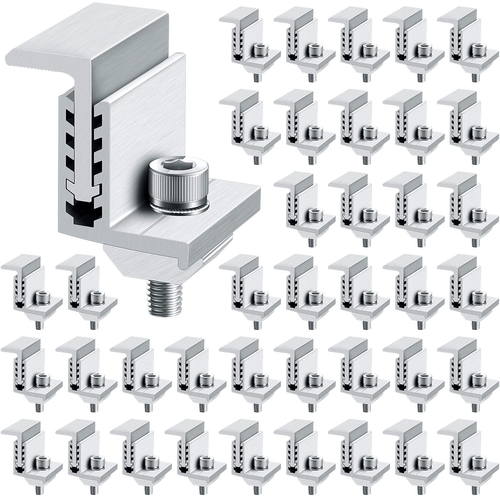 Zhengmy end clamp securing solar panels to rails for a firm hold