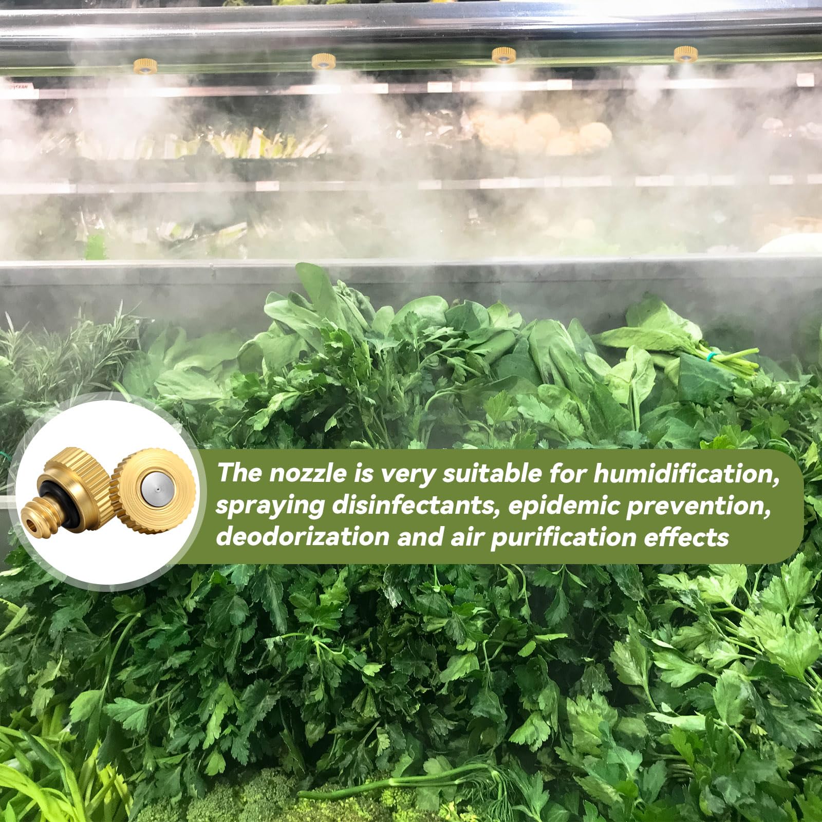 Zhengmy low-pressure misting nozzle fits flexible irrigation setups.