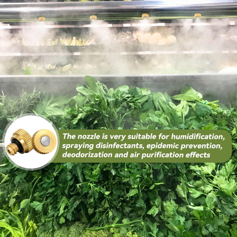 Zhengmy low-pressure misting nozzle fits flexible irrigation setups.