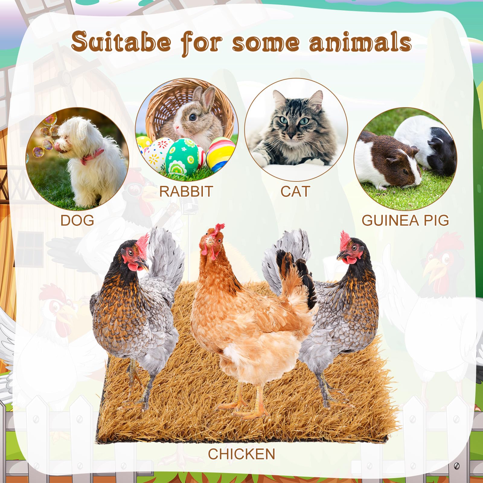 Zhengmy 12-pack reusable mats help keep nests dry and clean