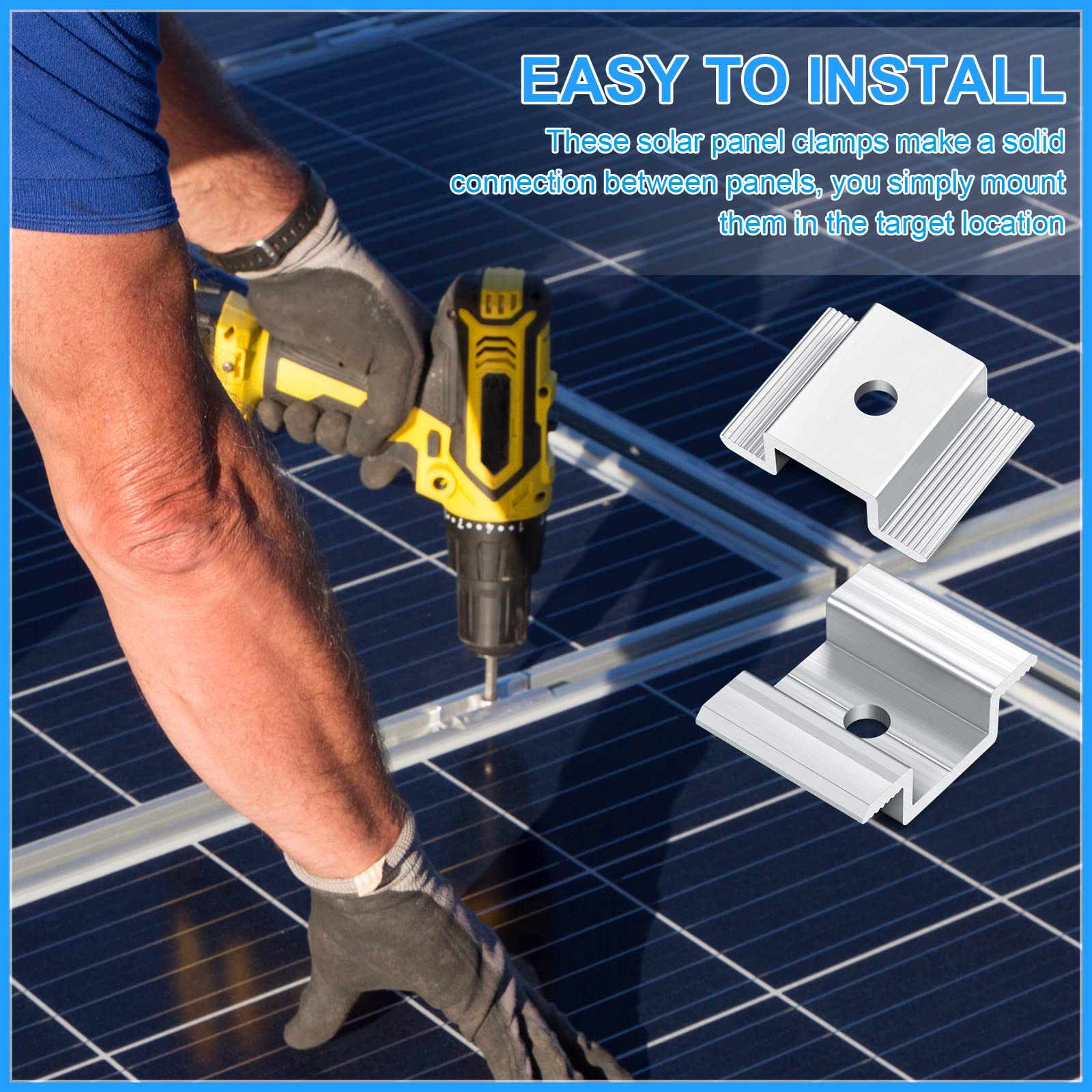 Zhengmy clamps secure panel alignment along rails for sturdy, vibration-resistant solar installs.
