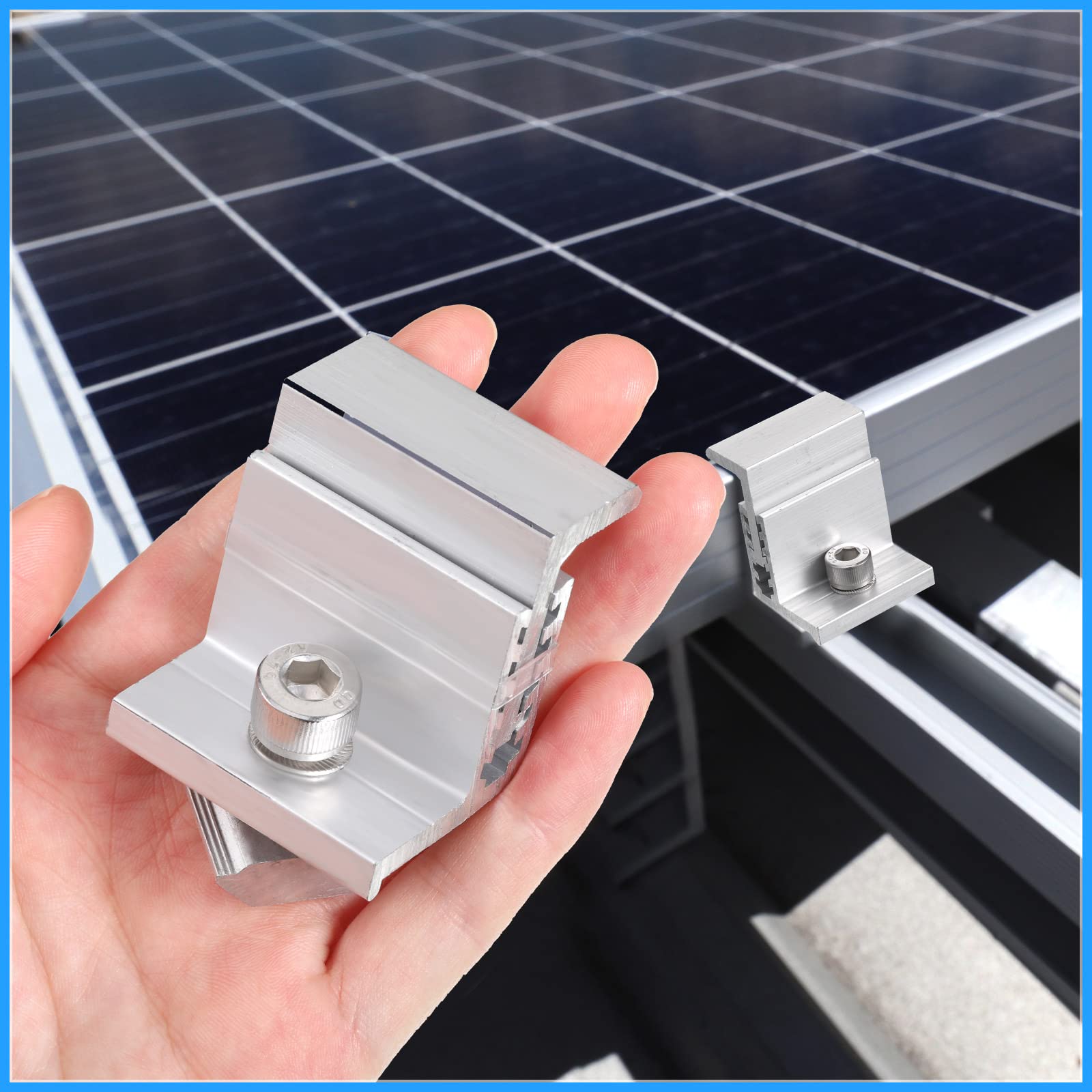 Zhengmy solar panel connection clips ensure firm rail contact for reliable performance.