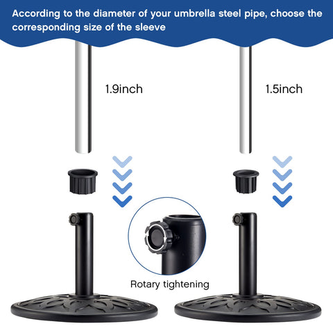 Zhengmy umbrella-hole-ring-1-55inch ensures snug pole fit for smaller poles.