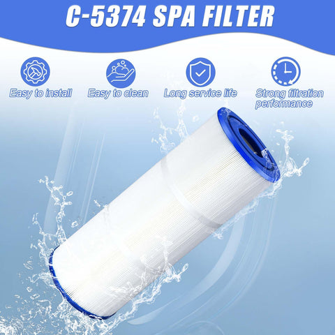 Zhenx C-5374 PLBS75 spa filter area 75 sq ft enhances debris capture