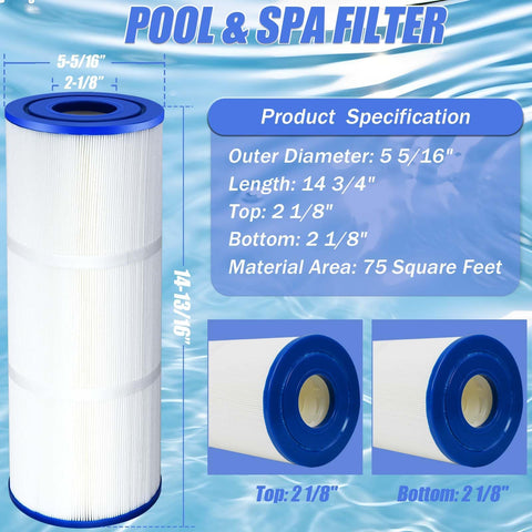 Zhenx C-5374 PLBS75 spa filter bottom opening view shows secure seal