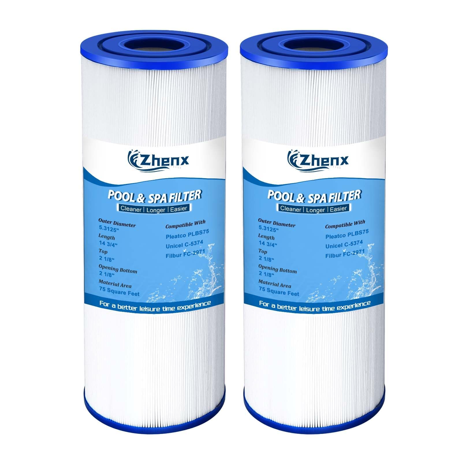 Zhenx C-5374 PLBS75 spa filter top opening view for quick swaps