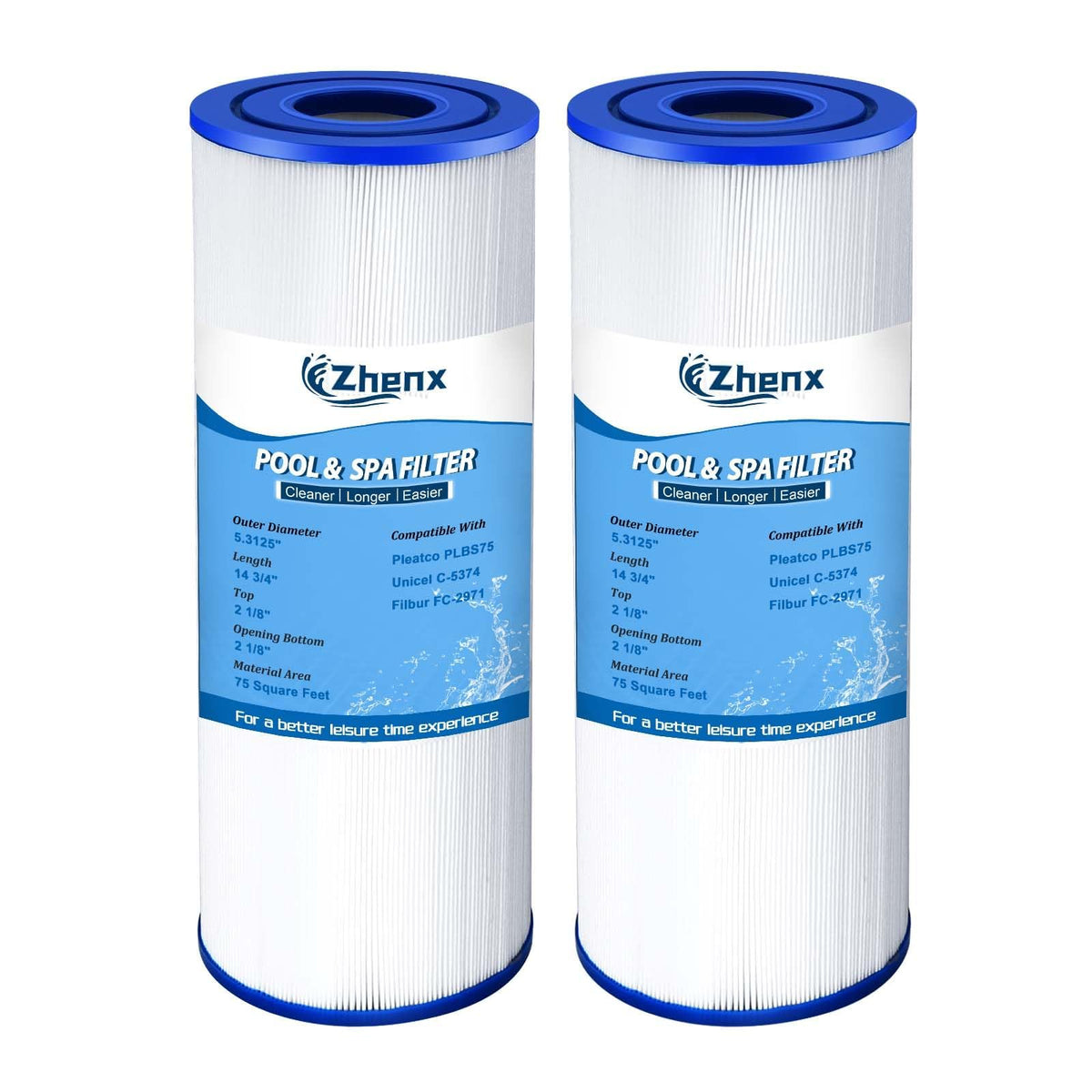 Zhenx C-5374 PLBS75 spa filter top opening view for quick swaps
