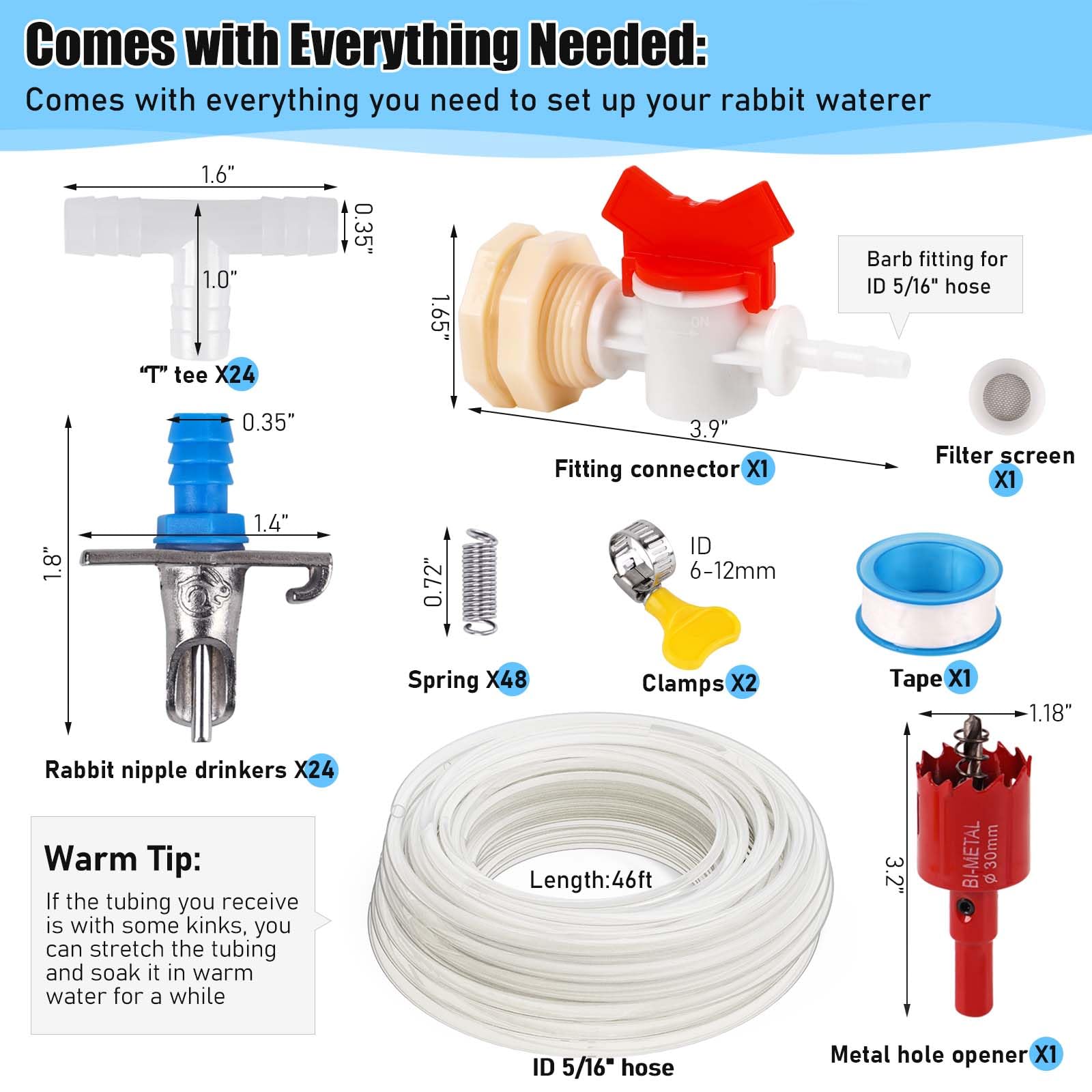ZHEQOGZH nipple drinker assembly showing reliable, leak-free watering.
