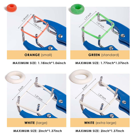 Large-size rubber rings for bigger stock and secure fitting.