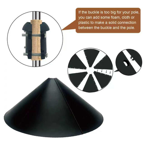 ZHIGLMYD universal-fit baffle on a pole demonstrates easy mounting and flexible use