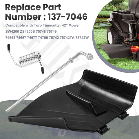 ZHIXING 137-7046 deflector chute side view highlighting durable materials for long-lasting protection.