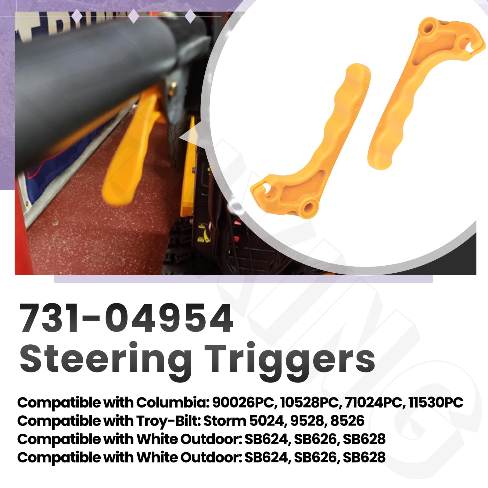 ZHIXING 731-04954 steering trigger in use on a mower for smooth control
