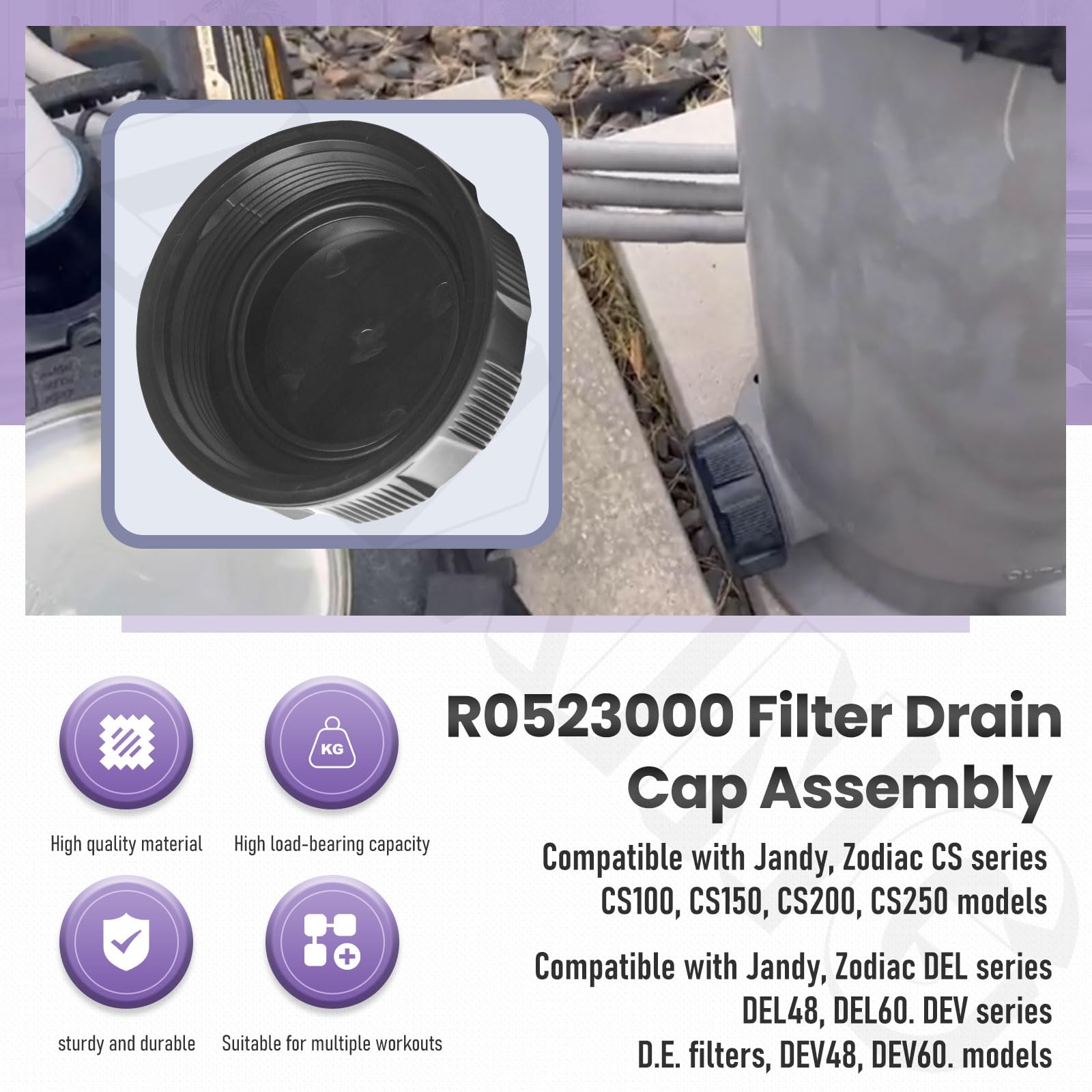 ZHIXING CV-series drain cap with O-ring for secure seal and reliable performance.