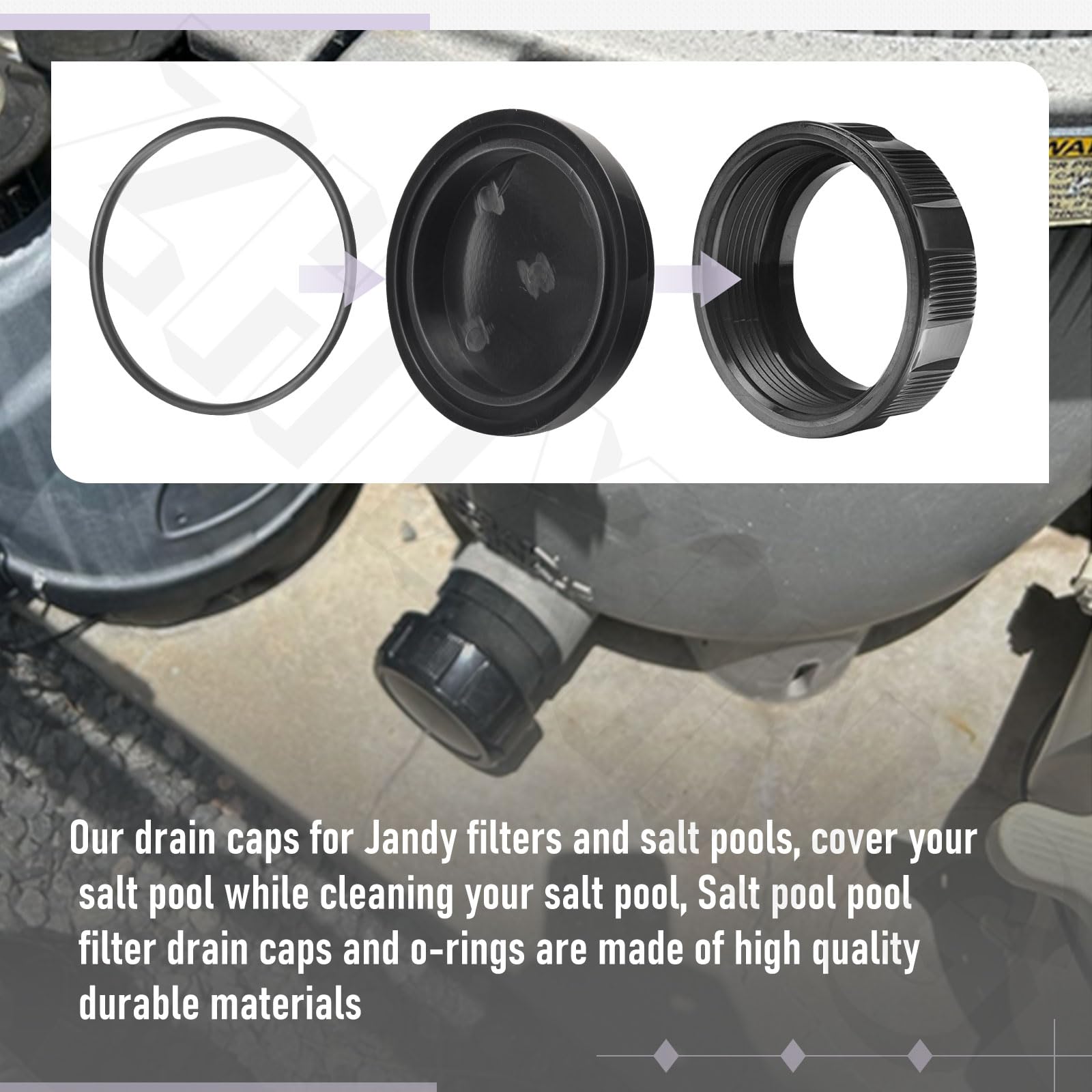 Close-up of drill cap grip design showing easy installation on CL-series filters by ZHIXING.