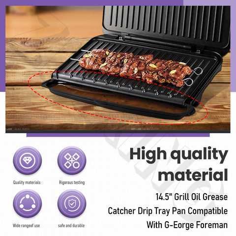 ZHIXING durable replacement tray for Foreman grills resists cracking and warping