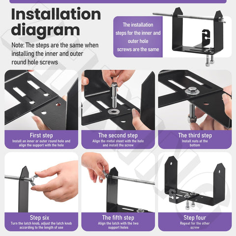ZHIXING heavy-duty steel holder resists bending and harsh outdoor conditions