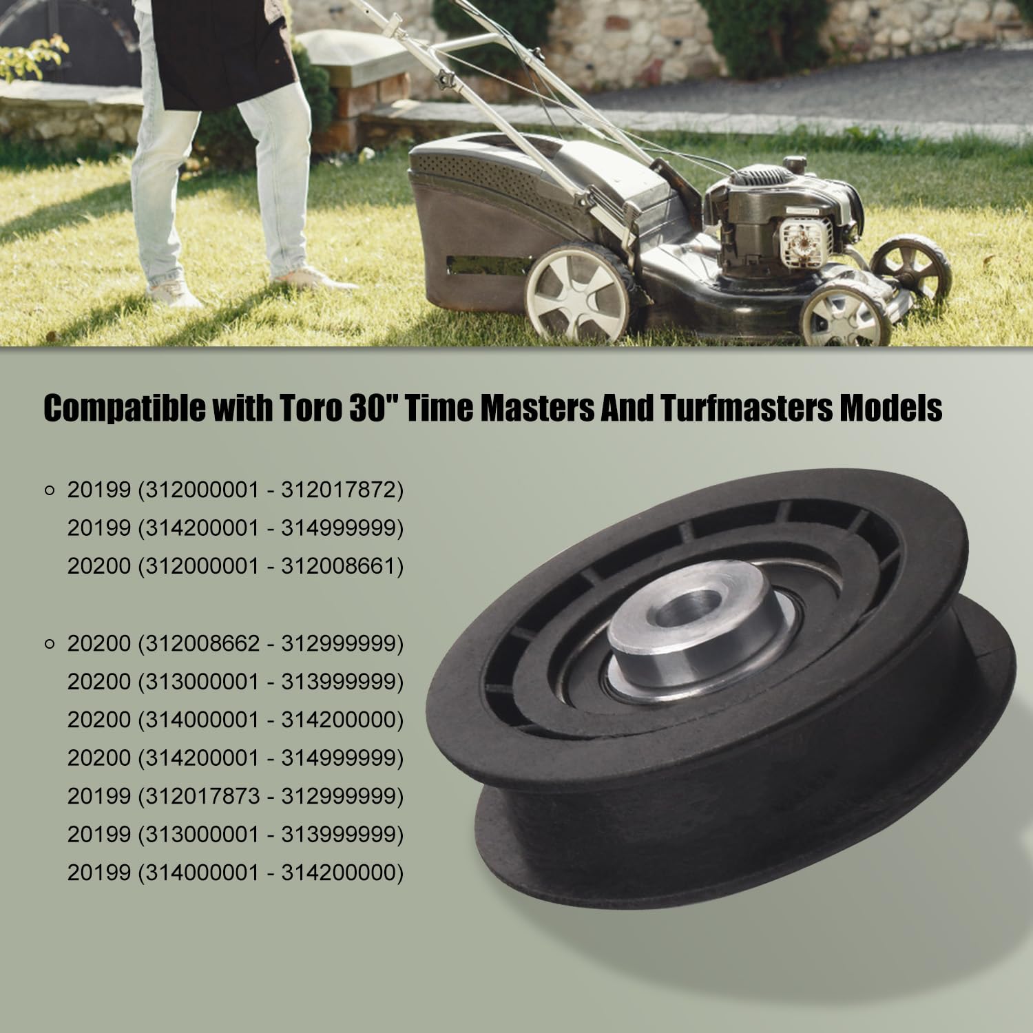 Inside diameter 5/16 inch ensures proper fit in standard mower assemblies.