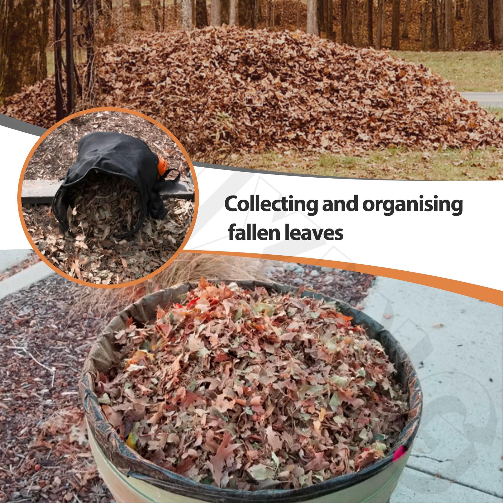 ZHIXING leaf bag holds up to 10 gallons for larger leaf collections
