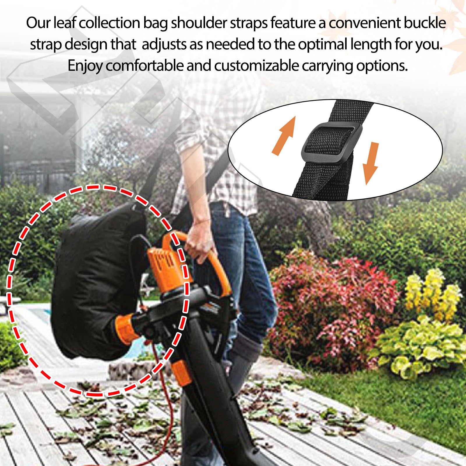 ZHIXING leaf bag simple installation attaches to Worx interface