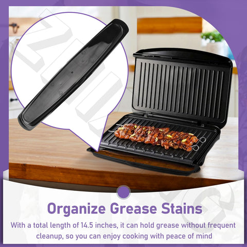 ZHIXING grease drip pan supports long cooking sessions with ample grease capacity