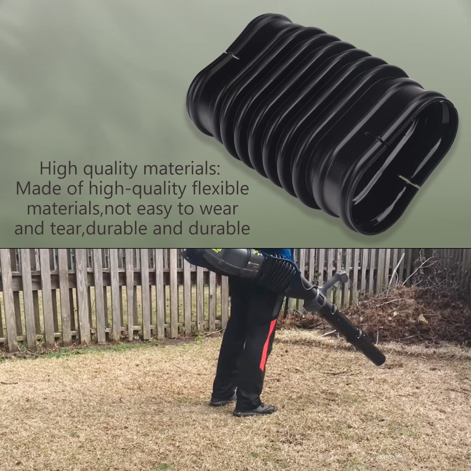 ZHIXING flex tube fits Ryobi RY38BP backpack blower for stable airflow.